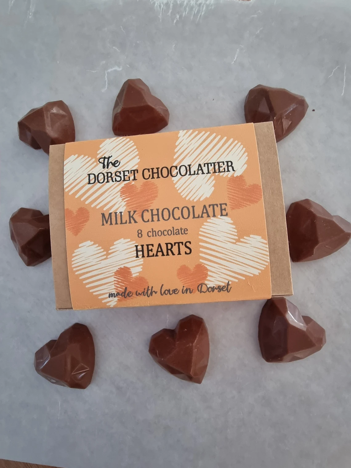 Milk chocolate hearts – finest milk chocolate – solid hearts – The ...