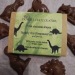 Milk chocolate dinosaurs - fine quality milk chocolate - spikey