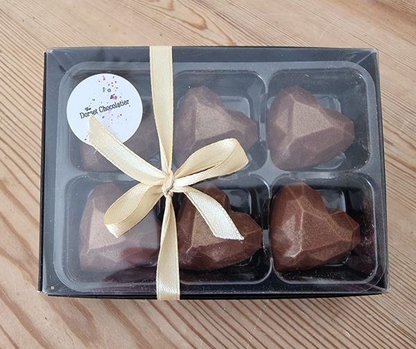 milk chocolate hearts - presentation box