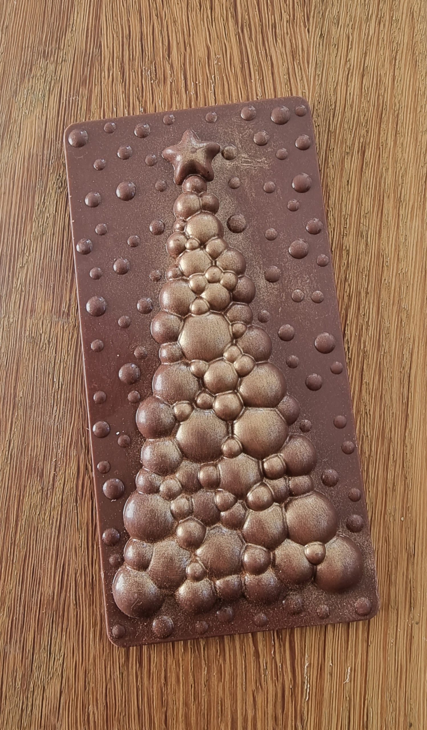 single origin chocolate bar,  milk chocolate Christmas tree - Image 2